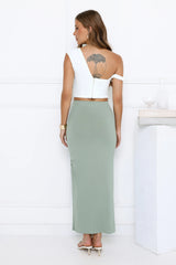One Off Maxi Skirt Sage