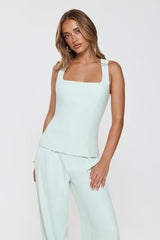 Minimalist Vibe Tailored Top Mint