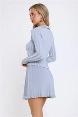 City Lights Glow Ribbed Long Sleeve Top Blue