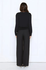 Noir Allure Knit Cardigan Black