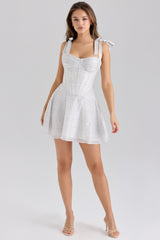 chiffon dot print mini dress