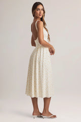 Modal A-Line Midaxi Dress in Floral Print