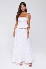 Surfside Glow Maxi Skirt White