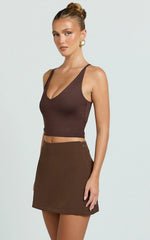 Hyde Skort - Line Skort in Chocolate