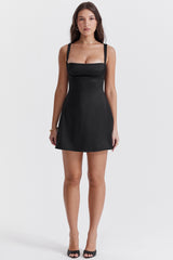 black mini dress