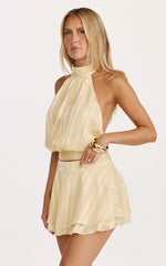 Giselle Skort - Ruffle Mini Skort in Lemon