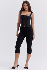 black capri trousers