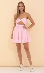 Baby Doll Dress in Polkadot Pink
