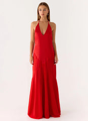 Leilah Maxi Dress - Cherry