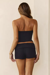 BASE Luxe Rib Strapless Bandeau Black