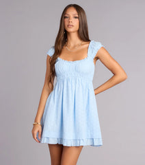 Sunshine State Of Mind Eyelet Mini Dress