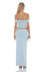 Embellished Skirt in Light Blue