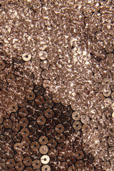Embellished Straight-Neck Maxi Dress in Black Gold Foil