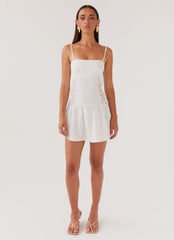 Cotton Cloud Mini Dress - White