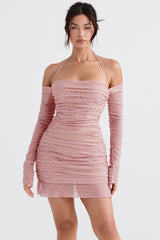 soft pink crystallised dress