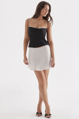 off white mini skirt
