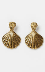 Schiffer Shell Drop Earrings in Gold
